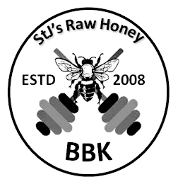 STJ'S RAW HONEY ESTD 2008 BBK logo