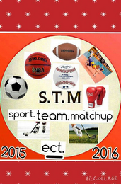 S.T.M SPORT. TEAM. MATCHUP 2015 ECT. 2016 PICCOLLAGE logo