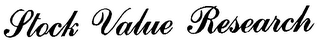 STOCK VALUE RESEARCH logo