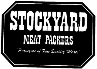STOCKYARD MEAT PACKERS "PURVEYORS OF FINE QUALITY MEATS" logo