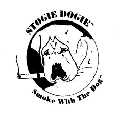 STOGIE DOGIE SMOKE WITH THE DOG logo
