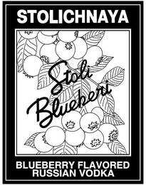 STOLICHNAYA STOLI BLUEBERI BLUEBERRY FLAVORED RUSSIAN VODKA logo