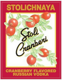 STOLICHNAYA STOLI CRANBERI CRANBERRY FLAVORED RUSSIAN VODKA logo