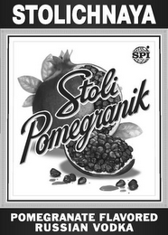 STOLICHNAYA STOLI POMEGRANIK POMEGRANATE FLAVORED RUSSIAN VODKA SPI logo