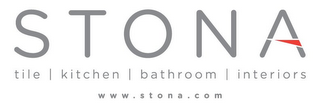 STONA TILE | KITCHEN | BATHROON INTERIORS WWW.STONA.COM logo
