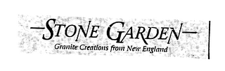 STONE GARDEN GRANITE CREATIONS FROM NEW ENGLAND logo