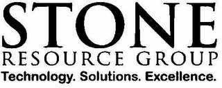 STONE RESOURCE GROUP TECHNOLOGY. SOLUTIONS. EXCELLENCE. logo