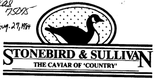 STONEBIRD & SULLIVAN THE CAVIAR OF COUNTRY logo