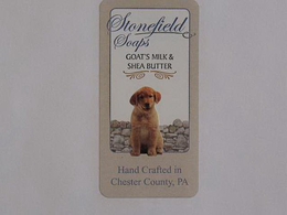 STONEFIELD SOAPS GOAT'S MILK & SHEA BUTTER HAND CRAFTED IN CHESTER COUNTY, PA logo