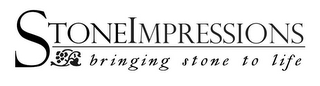 STONEIMPRESSIONS BRINGING STONE TO LIFE logo