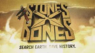 STONES X BONES SEARCH EARTH SAVE HISTORY. logo