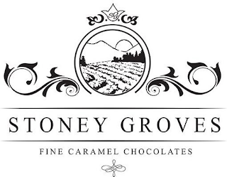 STONEY GROVES FINE CARAMEL CHOCOLATES logo