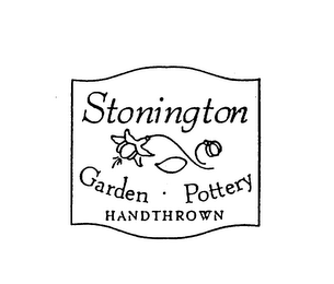 STONINGTON GARDEN POTTERY HANDTHROWN logo