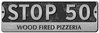 STOP 50 WOOD FIRED PIZZERIA logo