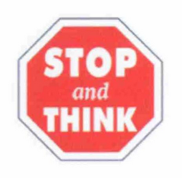 STOP AND THINK logo