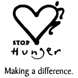 STOP HUNGER MAKING A DIFFERENCE. logo