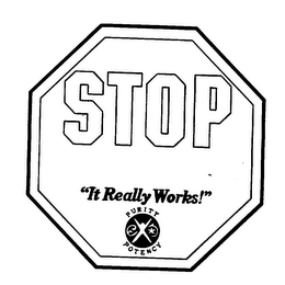 STOP "IT REALLY WORKS!" PURITY POTENCY logo