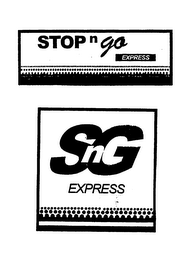 STOP N GO EXPRESS  S N G EXPRESS logo
