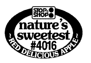 STOP & SHOP NATURE'S SWEETEST #4016 RED DELICIOUS APPLE logo