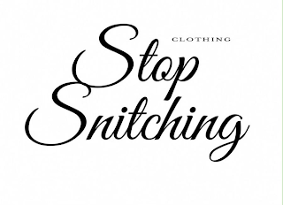 STOP SNITCHING CLOTHING logo