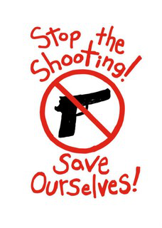 STOP THE SHOOTING! SAVE OURSELVES! logo