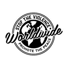STOP THE VIOLENCE WORLDWIDE PROMOTE THE PEACE logo
