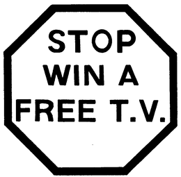 STOP WIN A FREE T.V. logo