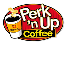 STOP'N GO PERK 'N UP COFFEE logo