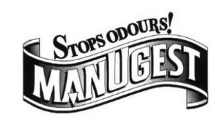 STOPS ODOURS! MANUGEST logo