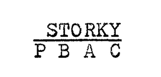 STORKY P B A C logo