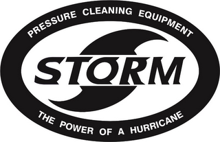 STORM PRESSURE CLEANING EQUIPMENT THE POWER OF A HURRICANE logo