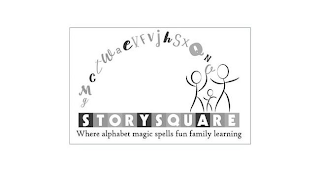 STORYSQUARE WHERE ALPHABET MAGIC SPELLSFUN FAMILY LEARNING G M C T W A E V F V J H S X Q N O logo
