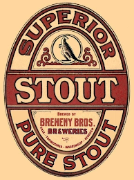 STOUT SUPERIOR PURE STOUT BREWED BY BREHENY BROS. BREWERIES SALE - TOOWOOMBA - WARRENHEIP - BENDIGO logo