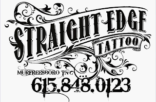 STRAIGHT EDGE TATTOO MURFREESBORO TN 615.848.0123 logo