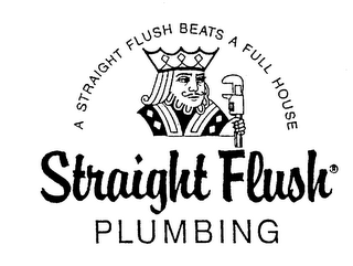 STRAIGHT FLUSH PLUMBING A STRAIGHT FLUSH BEATS A FULL HOUSE logo