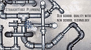 STRAIGHTEDGE PLUMBING OLD SCHOOL QUALITY WITH NEW SCHOOL TECHNOLOGY logo
