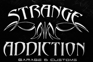 STRANGE ADDICTION GARAGE & CUSTOMS logo