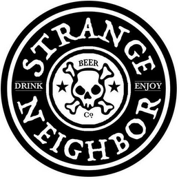 STRANGE NEIGHBOR BEER CO. DRINK ENJOY logo