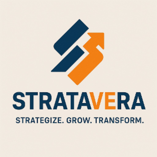 STRATAVERA STRATEGIZE. GROW. TRANSFORM. logo