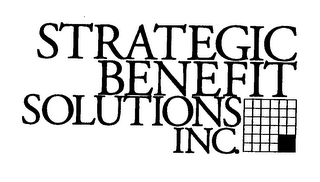 STRATEGIC BENEFIT SOLUTIONS