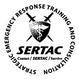 STRATEGIC EMERGENCY RESPONSE TRAINING AND CONSULTATION SERTAC CONTACT / SERTAC / SURVIVE logo