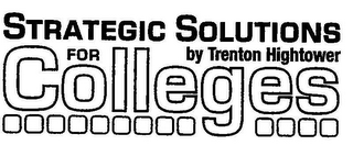 STRATEGIC SOLUTIONS FOR COLLEGES BY TRENTON HIGHTOWER logo