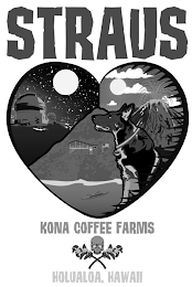 STRAUS KONA COFFEE FARMS HOLUALOA, HAWAII KAYA logo
