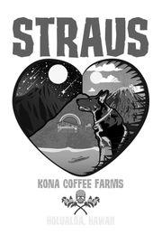 STRAUS KONA COFFEE FARMS KAYA HOLUALOA, HAWAII logo