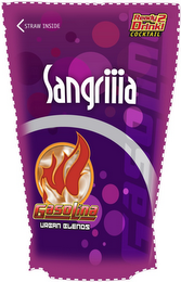 STRAW INSIDE READY 2 DRINK! COCKTAIL SANGRIIIA GASOLINA URBAN BLENDS GASOLINE logo