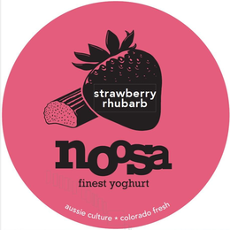 STRAWBERRY RHUBARB NOOSA FINEST YOGHURT AUSSIE CULTURE * COLORADO FRESH logo