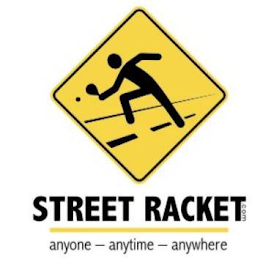 STREET RACKET ANYONE  ANYTIME  ANYWHERE logo