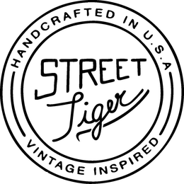 STREET TIGER HANDCRAFTED IN U.S.A VINTAGE INSPIRED logo