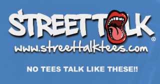 STREETTALKTEES.COM, NO TEES TALK LIKE THESE logo