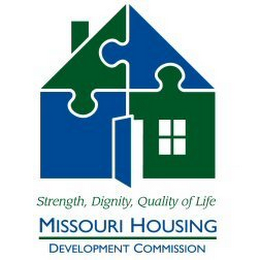 STRENGTH, DIGNITY, QUALITY OF LIFE MISSOURI HOUSING DEVELOPMENT COMMISSION logo